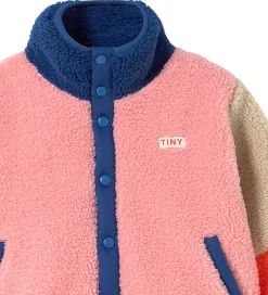 Fleecejakke - Color Block Polar - Mørkeblå|Tiny Cottons
