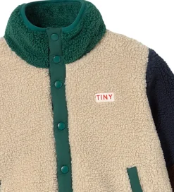 Fleecejakke - Color Block Polar - Dark Green|Tiny Cottons New