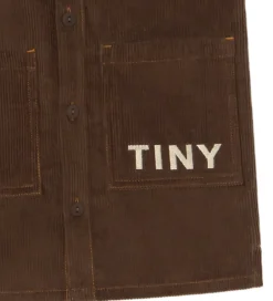 Kjole - Fløjl - Mørkebrun|Tiny Cottons