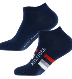 Ankelstrømper - 2-pak - Navy m. Rød|Tommy Hilfiger