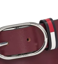 Bælte - Oval - Burgundy|Tommy Hilfiger Discount