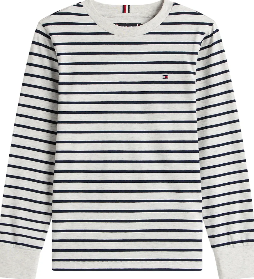 Bluse - Stripe - Light Grey Heather Stripe Grey|Tommy Hilfiger Discount