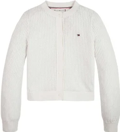 Cardigan - Strikket - Crochet - Ancient White|Tommy Hilfiger Discount