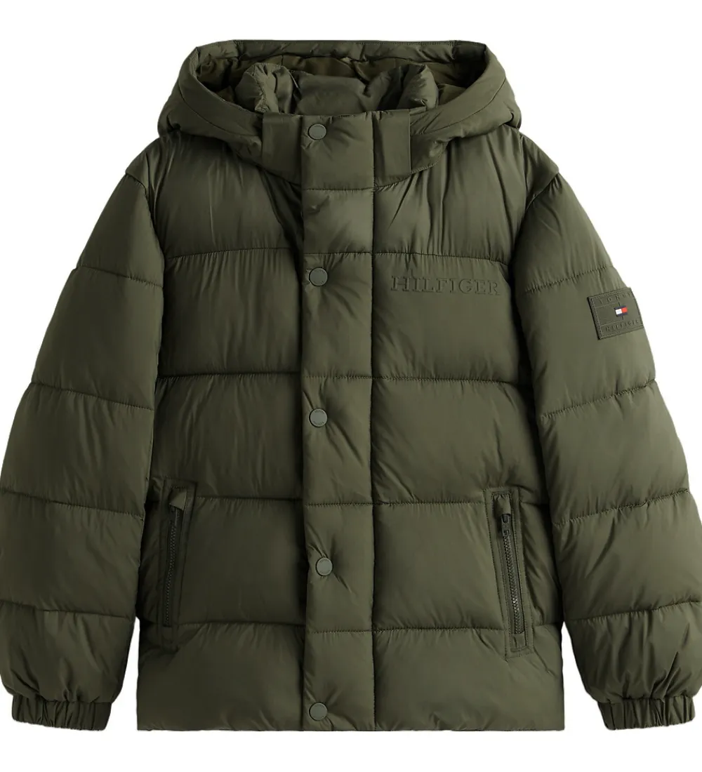 Dynejakke - Matt and Shine - Pewter Green|Tommy Hilfiger Sale