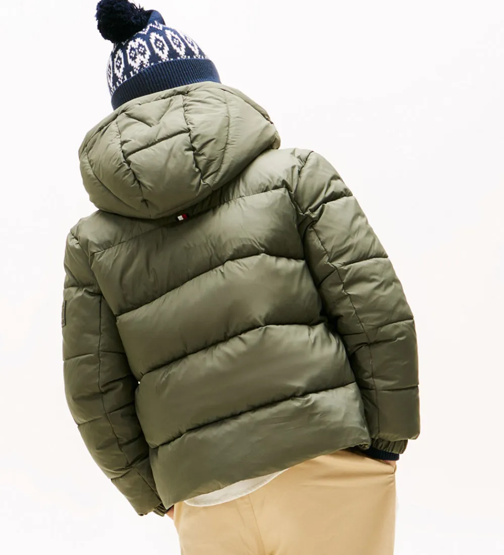 Dynejakke - Matt and Shine - Pewter Green|Tommy Hilfiger Sale