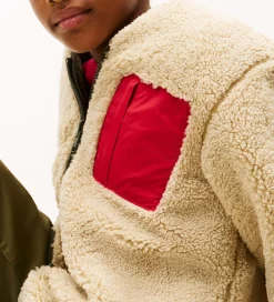 Fleecejakke - Vendbar - Pewter Green/Beige|Tommy Hilfiger New