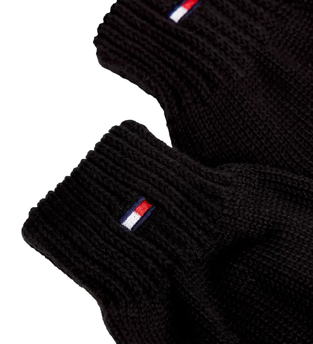 Handsker - Strik - Sort|Tommy Hilfiger Clearance