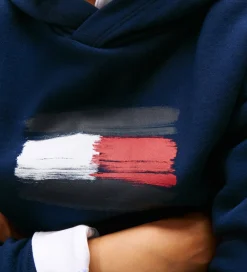 Hættetrøje - Flag - Dark Night Navy|Tommy Hilfiger Sale