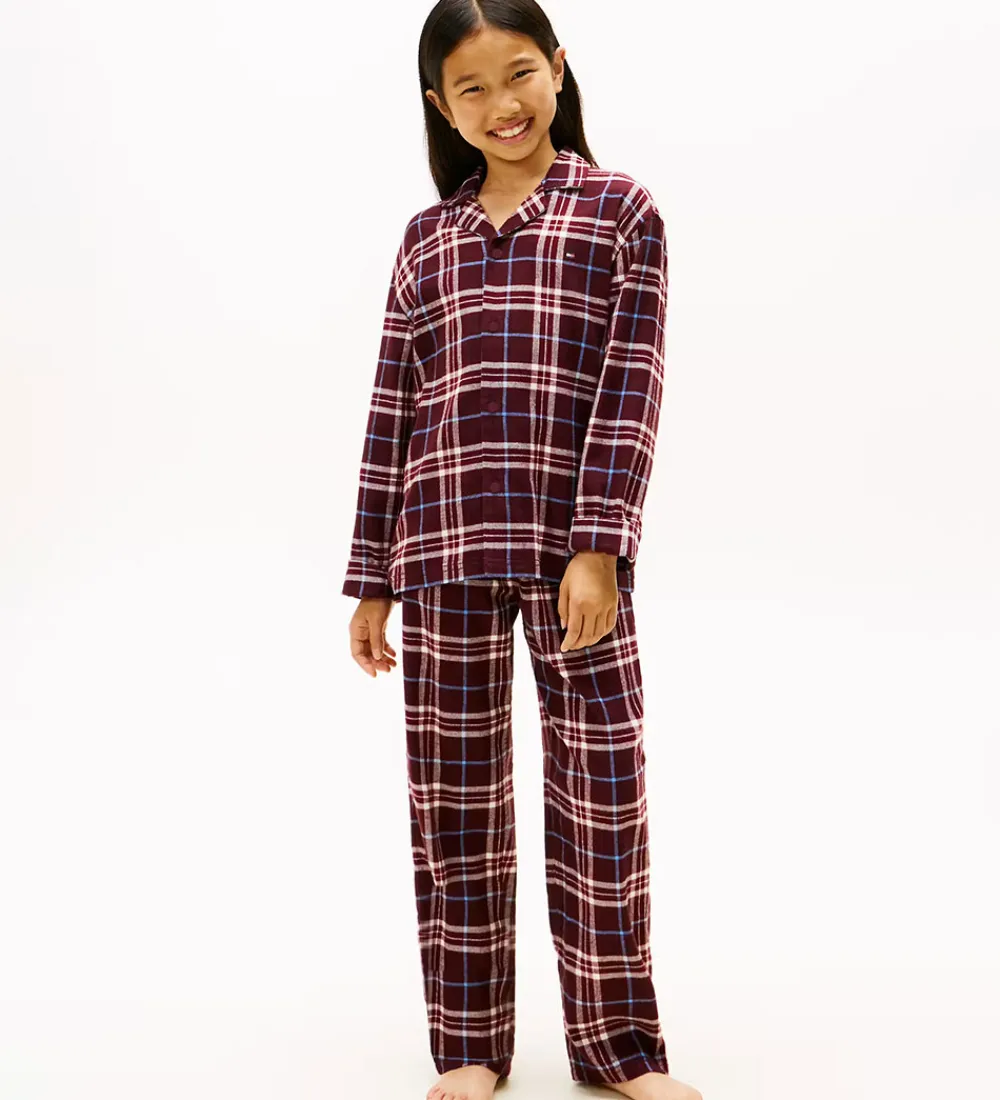 Nattøj - Straight - Tartan Reiker Burgundyred|Tommy Hilfiger Hot