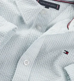 Skjorte - Seersucker - Breezy Blue White Stripe|Tommy Hilfiger Outlet