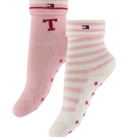 Strømper - 2-pak - Rosa/Hvid|Tommy Hilfiger Clearance