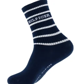 Strømper - 2-pak - Navy m. Hvid/Glimmer|Tommy Hilfiger Hot