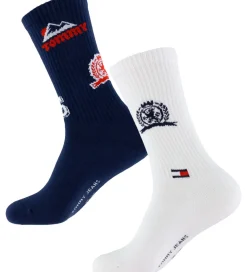 Strømper - 2-pak - Navy/Hvid|Tommy Hilfiger Clearance
