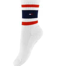 Strømper - 2-pak - Hvid m. Logostriber|Tommy Hilfiger Hot