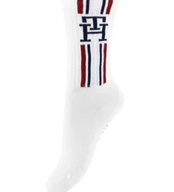 Strømper - 3-pak - Hvid/Navy m. Striber|Tommy Hilfiger New