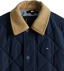 Termojakke - Quilted - Contrast Collar - Dark Nig|Tommy Hilfiger Sale