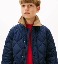Termojakke - Quilted - Contrast Collar - Dark Nig|Tommy Hilfiger Sale