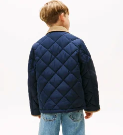 Termojakke - Quilted - Contrast Collar - Dark Nig|Tommy Hilfiger Sale