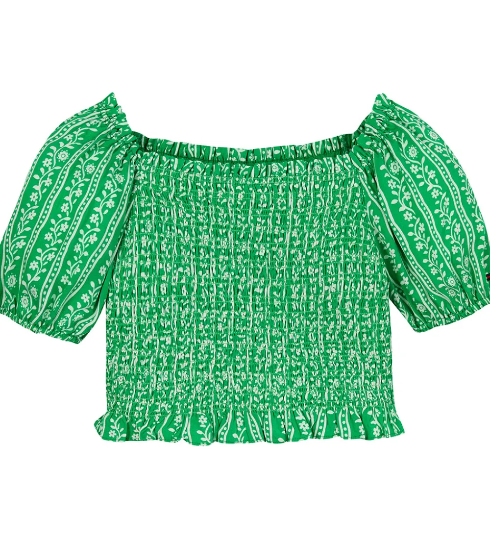 Top - Printed Smock - Radiant Green|Tommy Hilfiger Discount