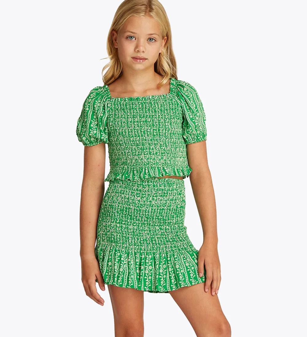 Top - Printed Smock - Radiant Green|Tommy Hilfiger Discount
