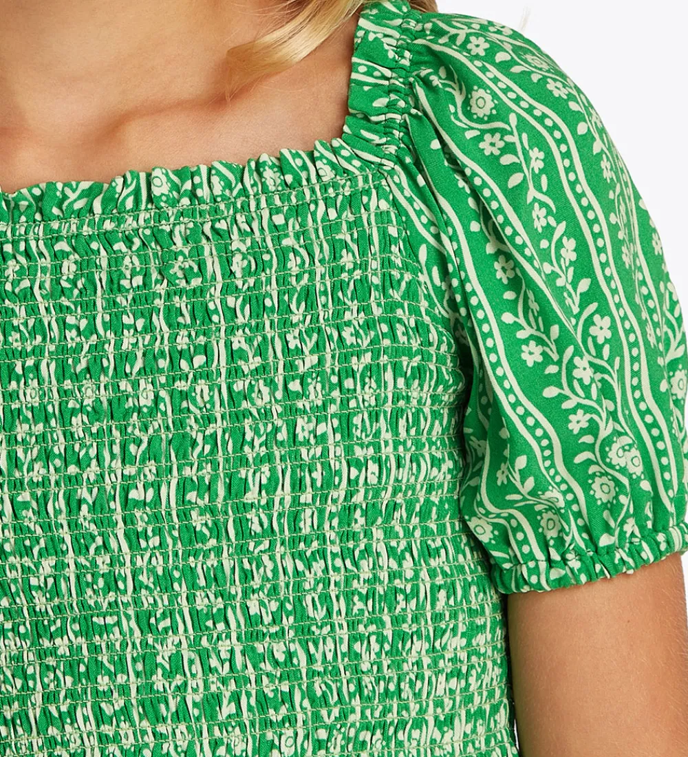 Top - Printed Smock - Radiant Green|Tommy Hilfiger Discount