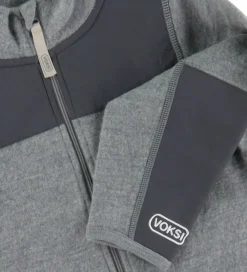 Fleecejakke - Uld - Gråmeleret|Voksi Hot