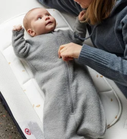 Sovepose m. Ærmer - Uld - Gråmeleret|Voksi