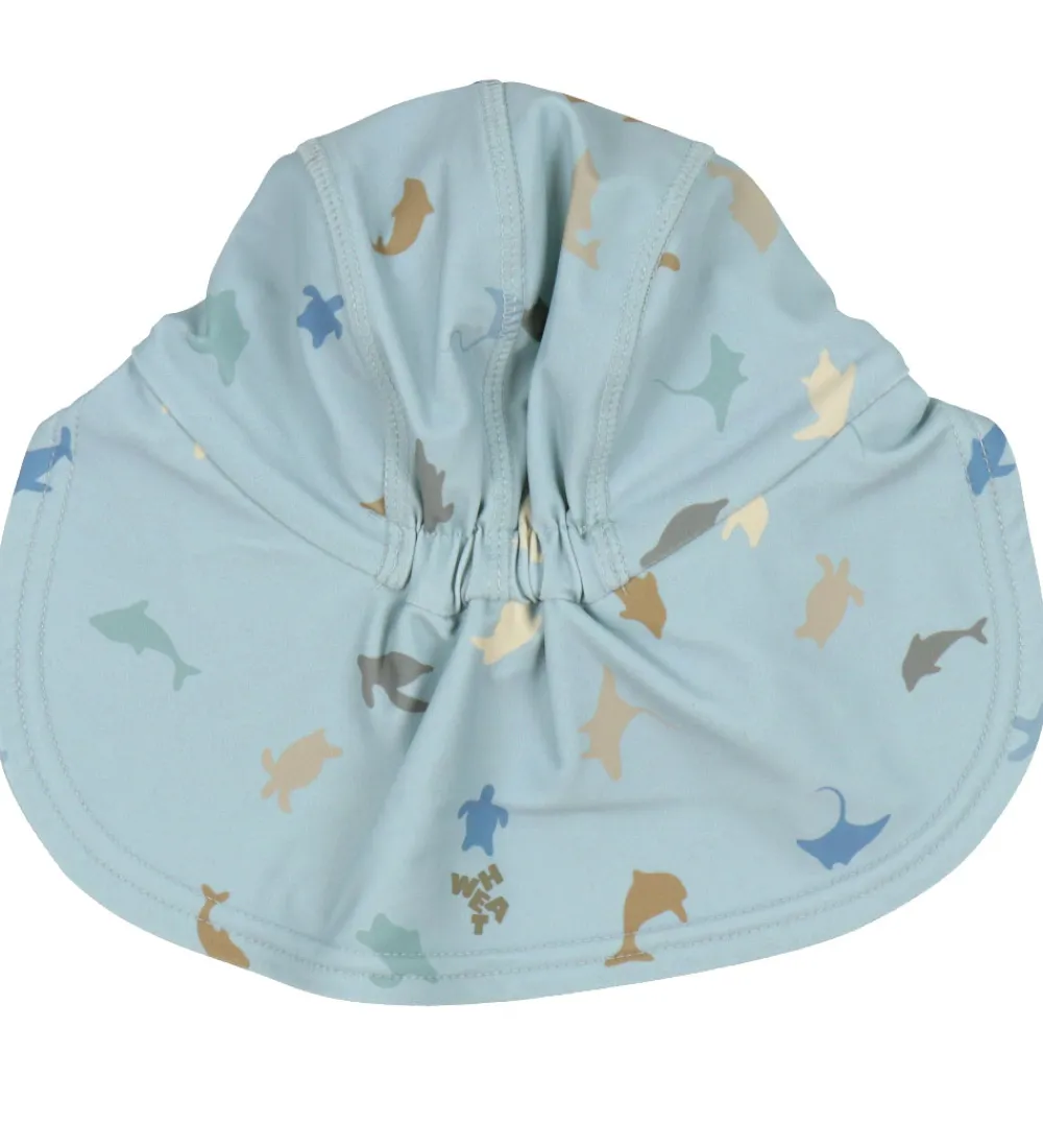 Badehat - Tonga - UV40+ - Soft Blue Sea Life|Wheat Best