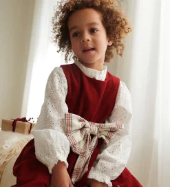 Bælte m. Sløjfe - Sonja - Eggshell Check|Wheat Hot