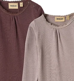 Body l/æ - 2-pak - Rib - Purple Fudge|Wheat Clearance