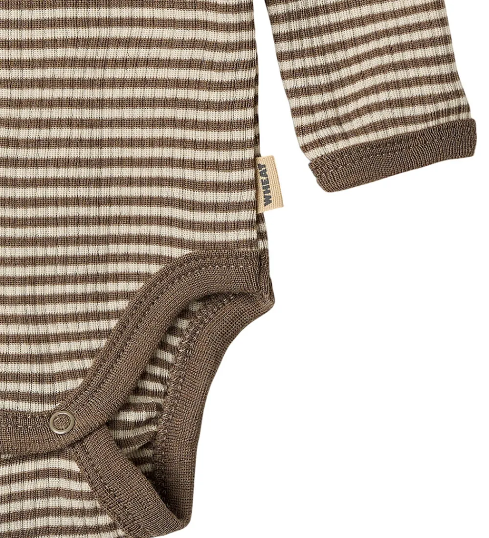 Body l/æ - Uld - Rib - Lucca - Wood Stripe|Wheat Discount