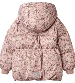 Dynejakke - Eli - Rose Powder Flowers|Wheat Online