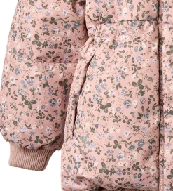 Dynejakke - Eli - Rose Powder Flowers|Wheat Online