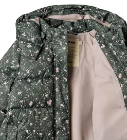 Dynejakke - Yrsa - Forest Lake Checked Flowers|Wheat Sale