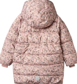 Dynejakke - Yrsa - Rose Powder Flowers|Wheat New