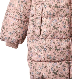 Dynejakke - Yrsa - Rose Powder Flowers|Wheat New