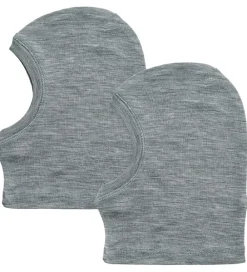 Elefanthue - 1-lags - 2-pak - Uld - Kim - Gråmeleret|Wheat Hot