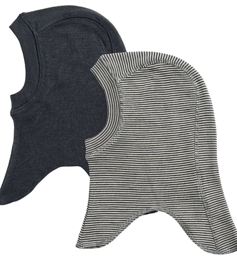 Elefanthue - Uld - 2-Pak - Felix - 1-lags - Navy Stripe|Wheat Hot