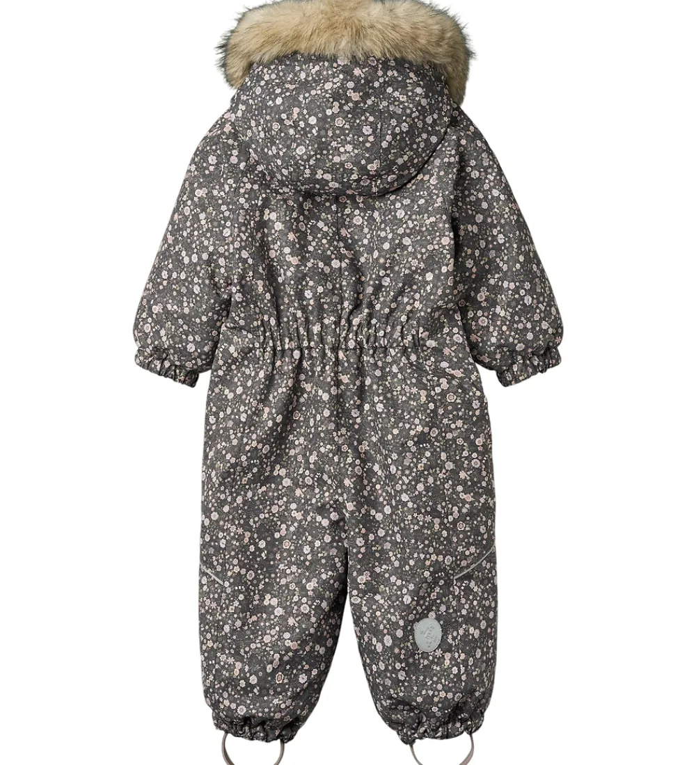 Flyverdragt - Nickie - Black Sea Open Flowers|Wheat