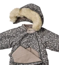 Flyverdragt - Nickie - Black Sea Open Flowers|Wheat