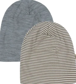 Huer - Uld - 2-pak - Emo - Wood Stripe|Wheat New