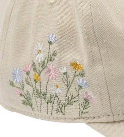 Kasket - Cecil - Sandshell m. Blomster|Wheat