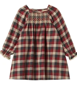 Kjole - Bella - Red Blue Check|Wheat Best