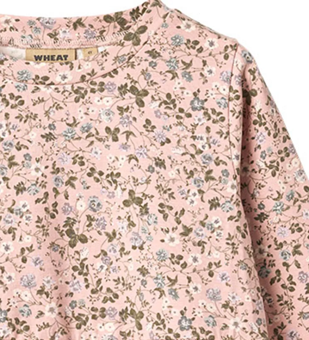 Kjole - Sessa - Rose Powder Flowers|Wheat Clearance