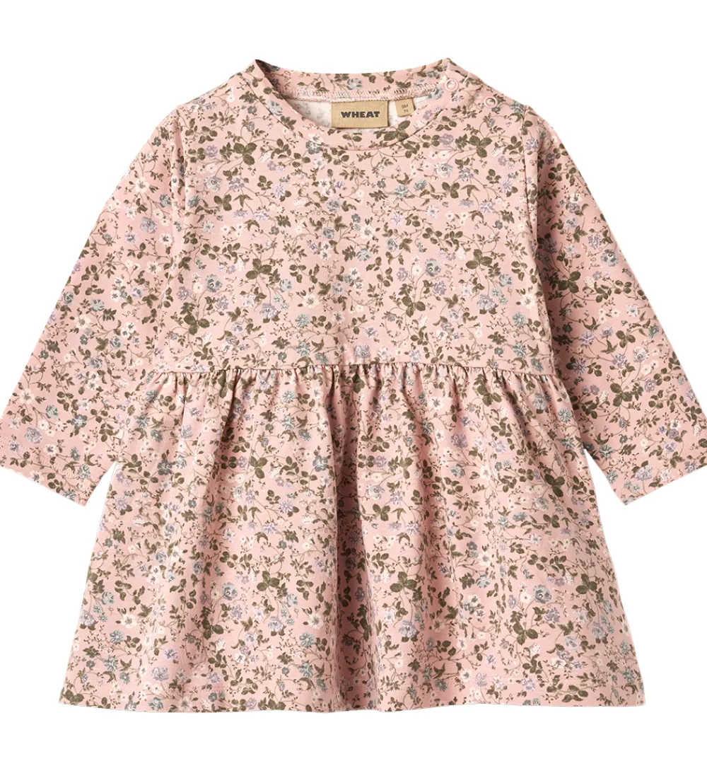 Kjole - Sessa - Rose Powder Flowers|Wheat Best