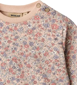 Kjole - Sweat - Zenia - Rose Dust Flowers|Wheat Sale