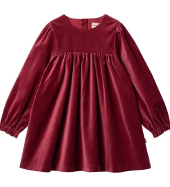 Kjole - Velour - Elvira - Ruby Red|Wheat Discount