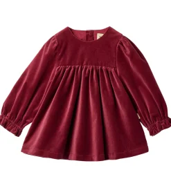 Kjole - Velour - Elvira - Ruby Red|Wheat New