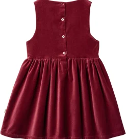 Kjole - Velour - Thelma - Ruby Red|Wheat