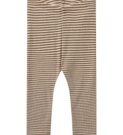 Leggings - Uld - Rib - Agi - Wood Stripe|Wheat Outlet